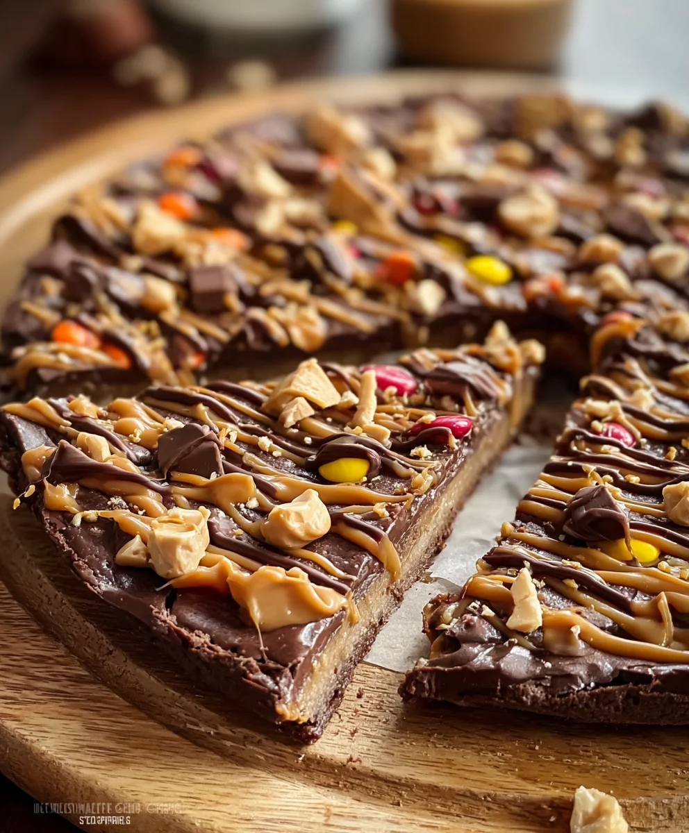 Peanut Butter Brownie Pizza