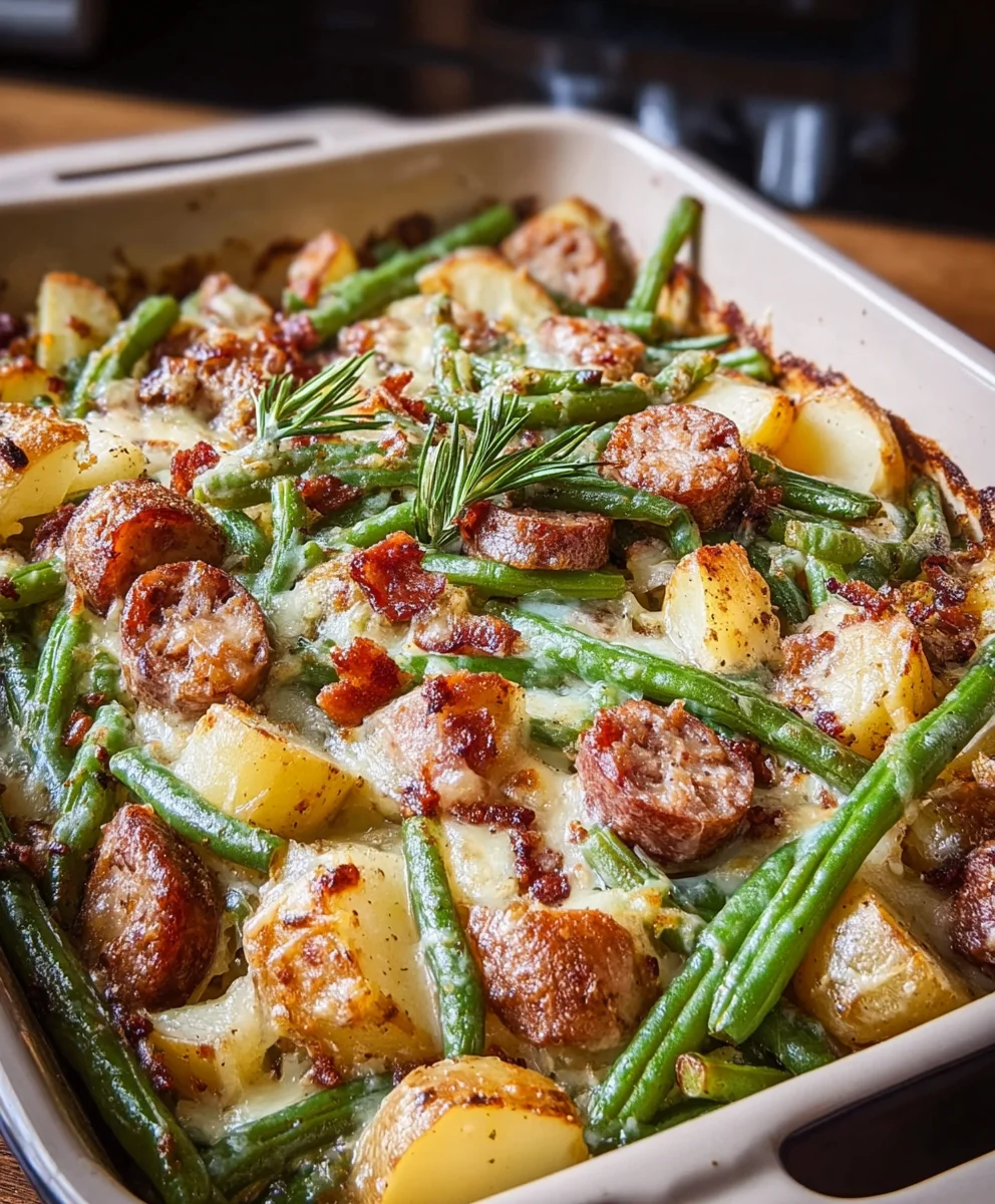 Hearty Beef Sausage, Green Bean & Potato Casserole Recipe