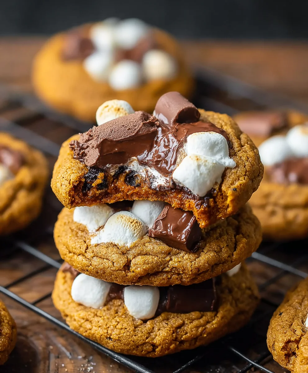 Pumpkin Smores Cookies