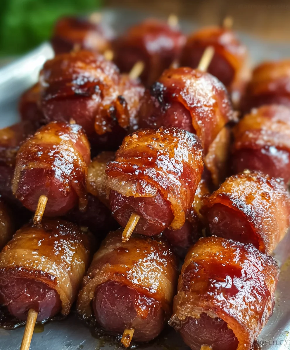 BBQ Beef Bacon Wrapped Little Smokies: The Ultimate Appetizer!