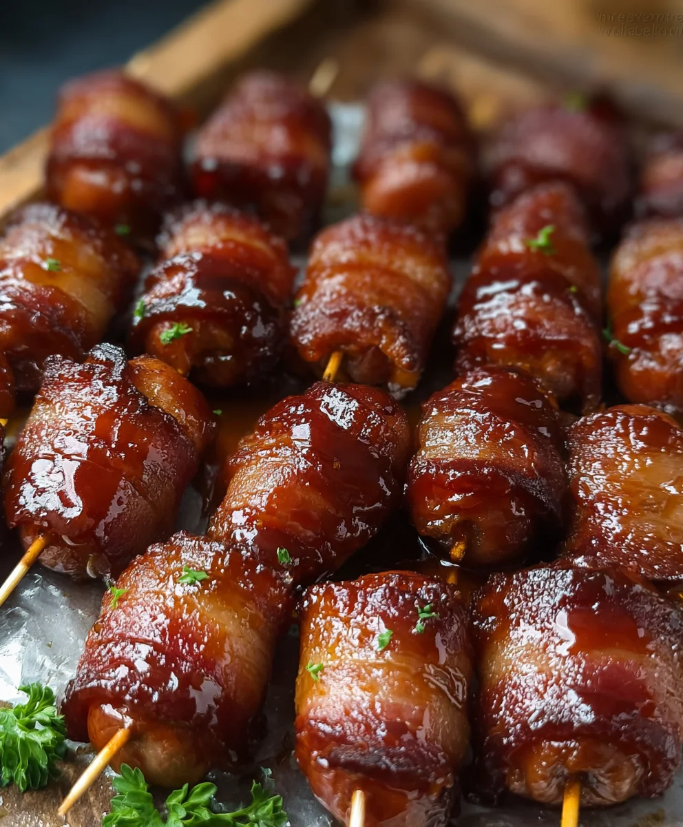 BBQ Beef Bacon Wrapped Little Smokies: The Ultimate Appetizer!