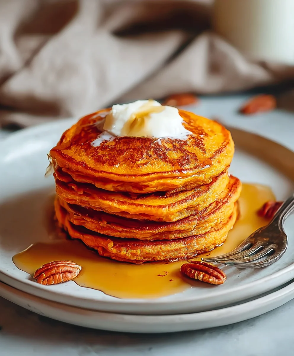 Fluffy Sweet Potato Pancakes