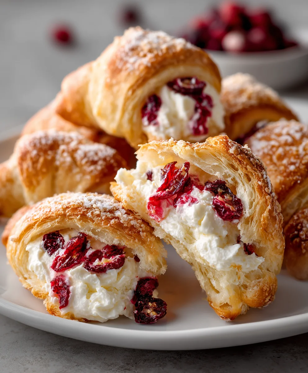 Easy Cranberry Cream Cheese Crescent Bites
