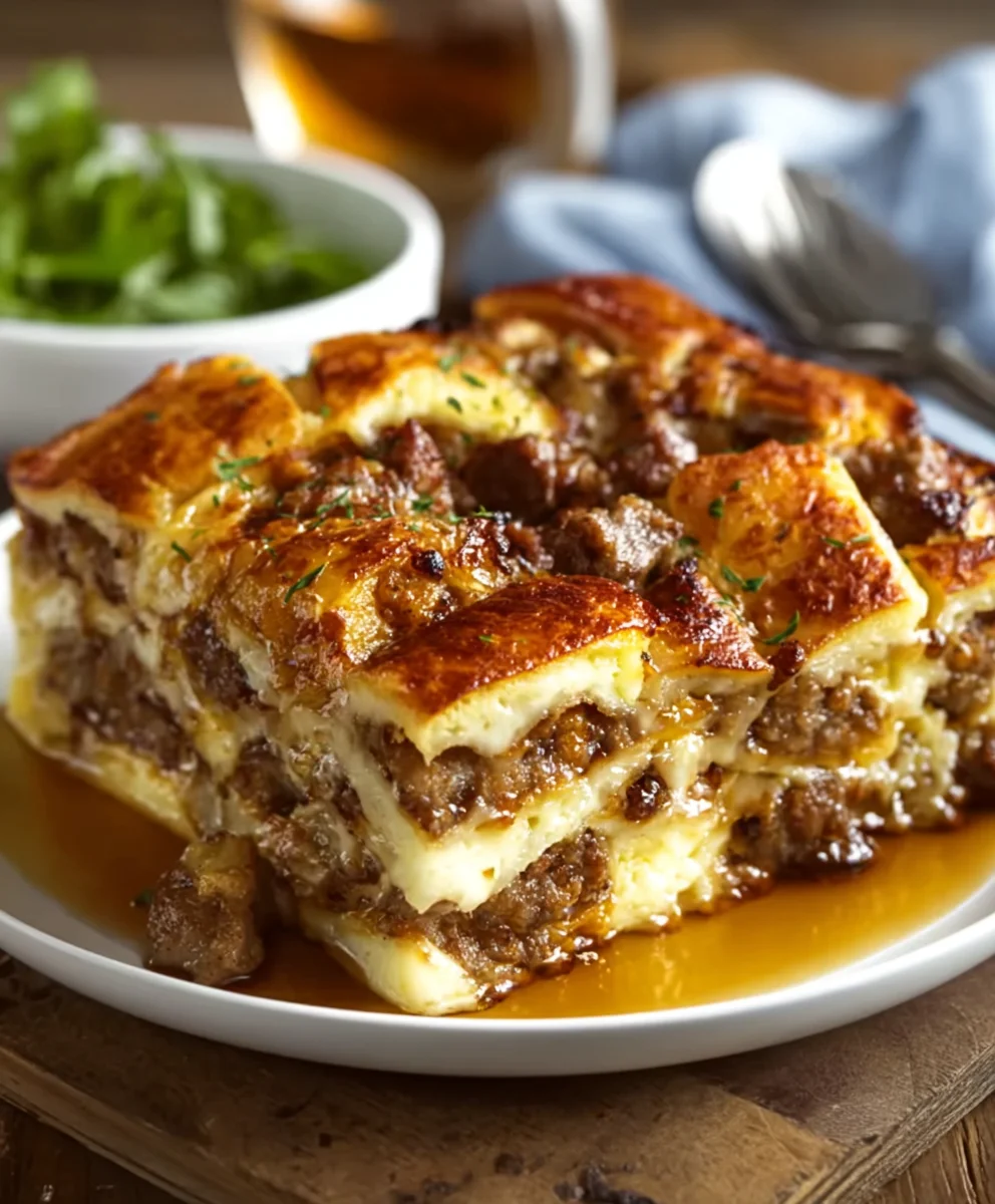 Hearty Beef Sausage Pancake Casserole: Perfect Brunch!