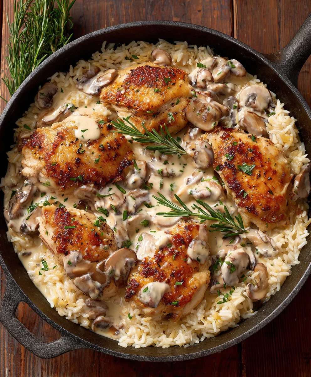 Creamy Smothered Chicken And Rice