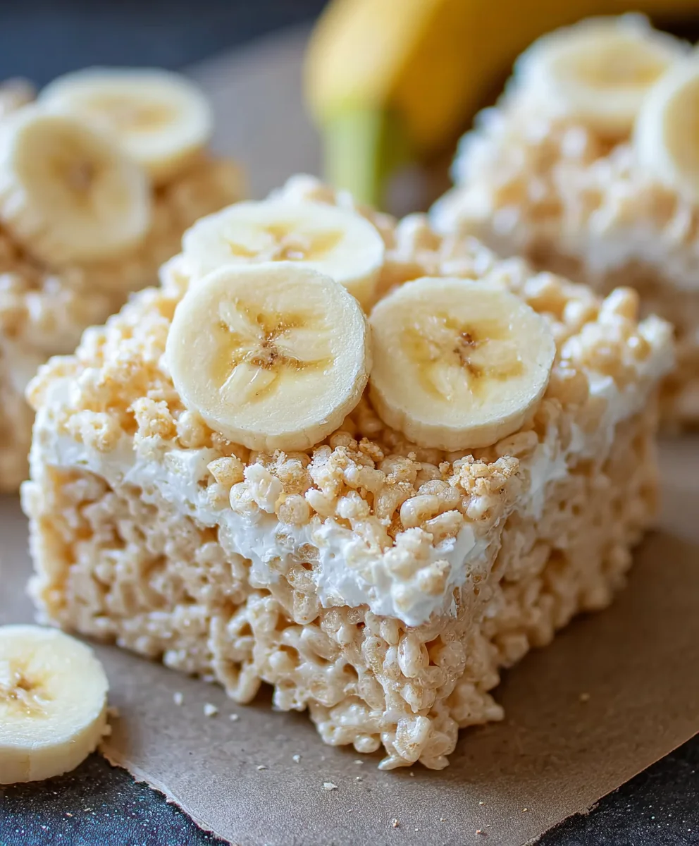 Banana Pudding Rice Krispie Treats: Easy No-Bake Recipe!