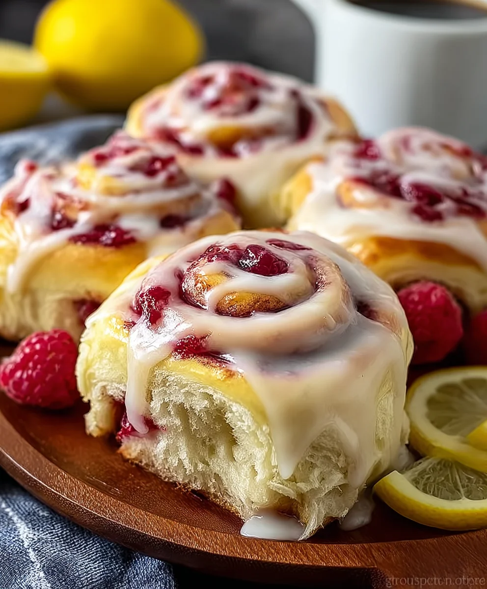 Heavenly Raspberry Lemon Rolls