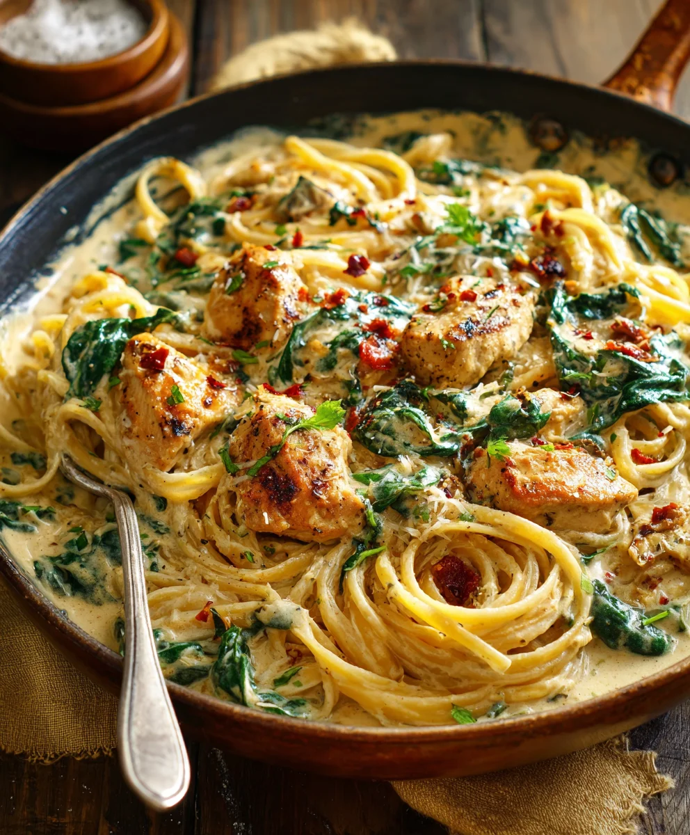 Easy Creamy Tuscan Chicken Pasta